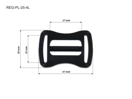 Regulator plastikowy Czarny 27/25mm 10szt