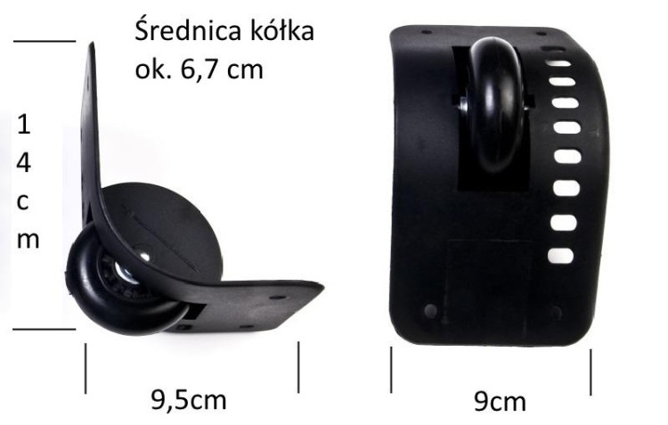 Kółka do Walizki ,Torby z obudową 9,5x14cm Komplet