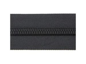 Zipová páska 8, zip 5 m + 5 s, černá