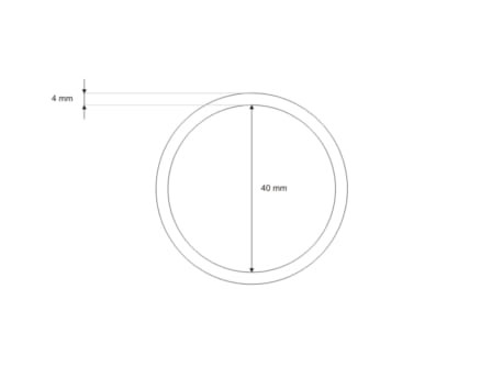 Kółko kaletnicze 40/4mm Metalowe Czarny mat 10szt