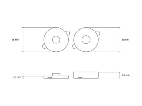 Zapięcie Magnetyczne Magnes 18x18mm 10szt
