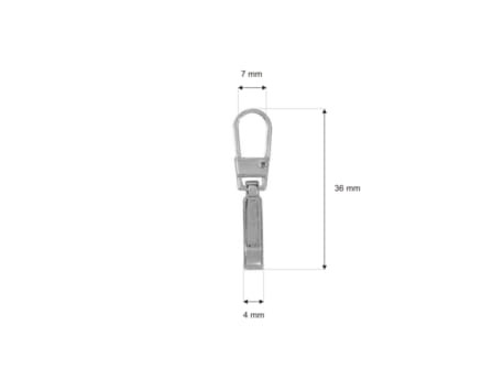 Zawieszka naprawa Suwaka zamka Nikiel 2szt