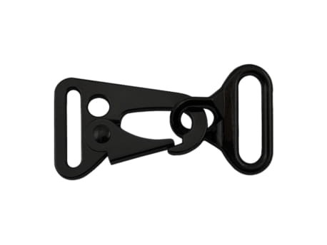 Karabinek metalowy uchwyt 24x64mm Czarny MAT