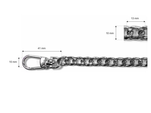 Łańcuszek do Torebki Dewizka 120cm Nikiel