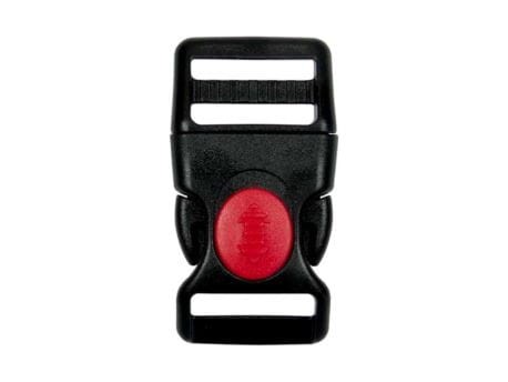 Klamra plastikowa 25mm Czarno Czerwona blokada 5szt