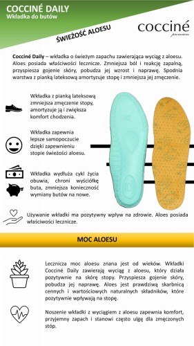 Wkładki do Butów Daily Aloe Vera WYGODA