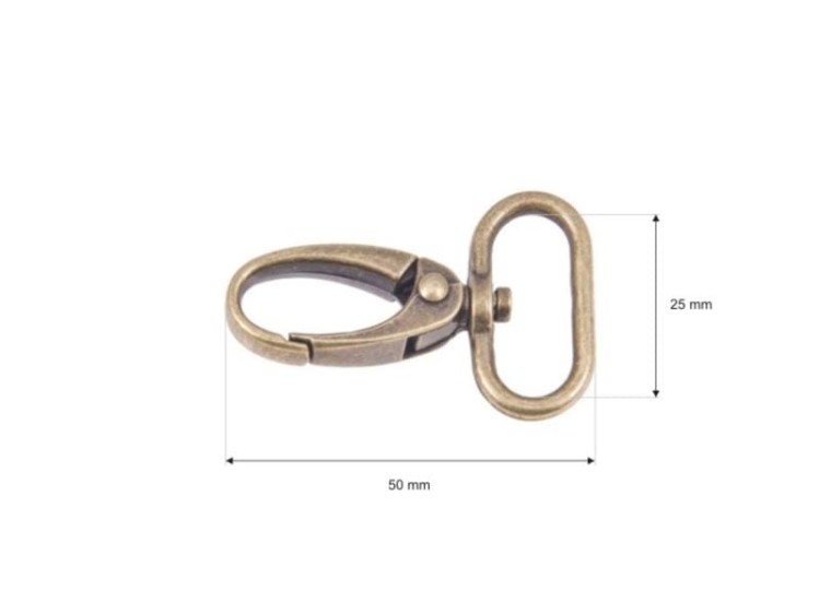 Karabinek Odlewany 25x50mm 5szt