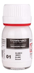 Barva na kůži a syntetické materiály TARRAGO Standard 25 ml, bílá