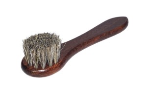 Zubní kartáček s pastou, koňské štětiny, 15 cm, šedý