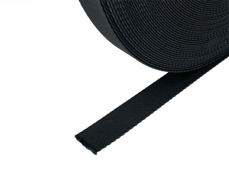 Taśma nośna 25mm/1,4mm PoliEstrowa Czarna 5m