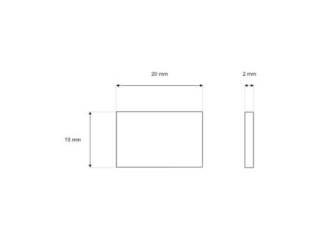 Magnes Prostokąt Surowy Mocny 20x10x2mm 5szt
