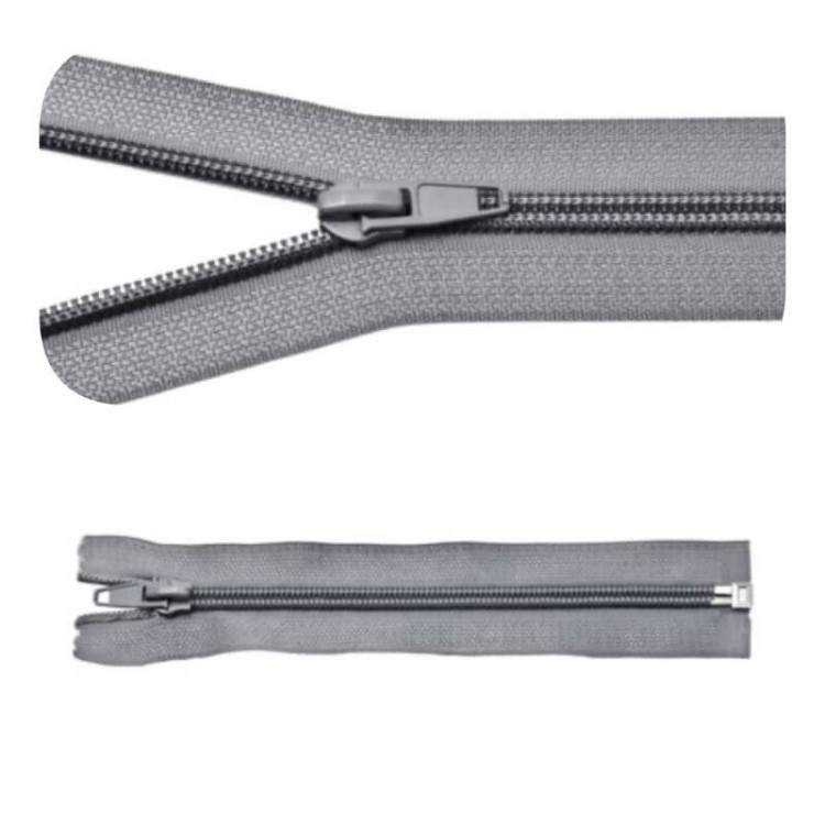 Zamek błyskawiczny #5 Rozdzielczy 30cm Szary 5szt