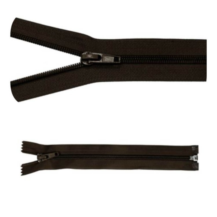 Zamek błyskawiczny #5 Rozdzielczy 25cm Ciemny Brąz 5szt