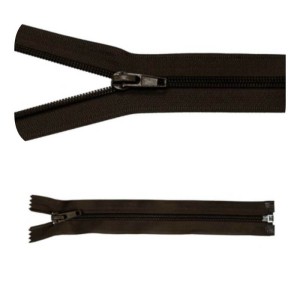 Zip #5 rozdělovací 35 cm tmavě hnědý, 5 ks