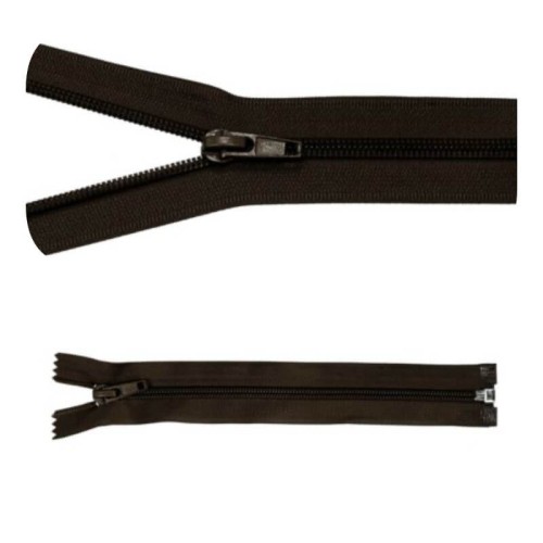 Zamek błyskawiczny #5 Rozdzielczy 55cm Ciemny Brąz 5szt