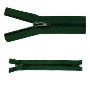 Zip #5 rozdělovací 45 cm tmavě zelený, 5 ks
