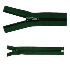 Zip #5 rozdělovací 30 cm tmavě zelený, 5 ks