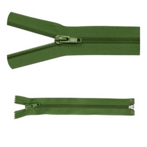 Zip #5 rozdělovací 35 cm olivová barva 5 ks