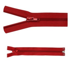 Zip #5 rozdělovací 30 cm červený 5 ks