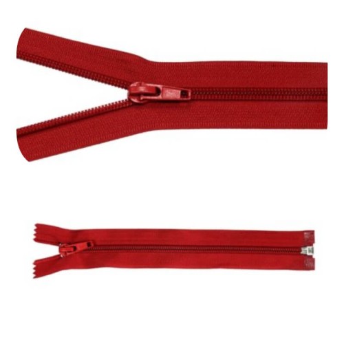 Zamek błyskawiczny #5 Rozdzielczy 80cm Czerwień 5szt