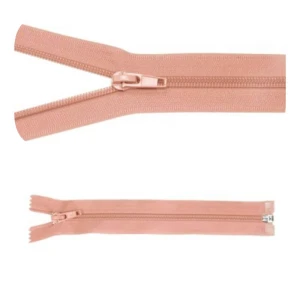 Zip #5 rozdělovací 65 cm, špinavě růžový, 5 ks