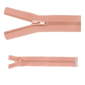 Zip #5 rozdělovací 80 cm, špinavě růžový, 5 ks