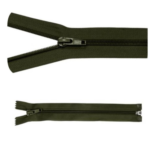 Zamek błyskawiczny #5 Rozdzielczy 80cm Ciemna Oliwka 5szt