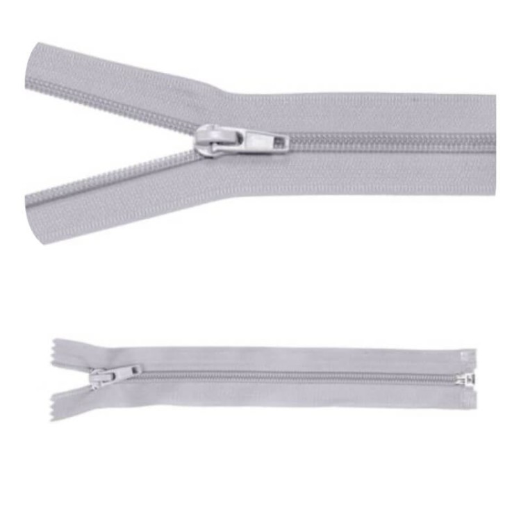 Zamek błyskawiczny #5 Rozdzielczy 65cm Popiel 5szt