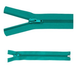Zip #5 rozdělovací 30 cm, tyrkysový, 5 ks