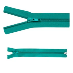 Zip #5 rozdělovací 40 cm, tyrkysový, 5 ks