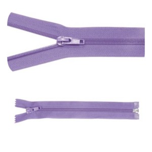 Zip #5 rozdělovací 35 cm, lila, 5 ks