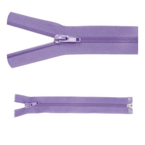 Zip #5 rozdělovací 45 cm, lila, 5 ks