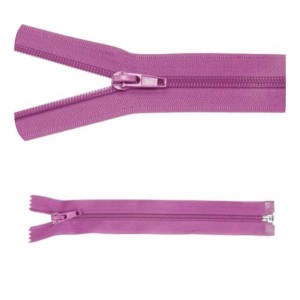 Zip #5 rozdělovací 30 cm, barva vřes, 5 ks