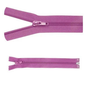 Zip #5 rozdělovací 65 cm, barva vřes, 5 ks