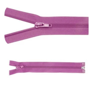 Zip #5 rozdělovací 40 cm, barva vřes, 5 ks