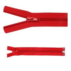 Separace na zip # 5 40cm Ohnivě červená 5ks