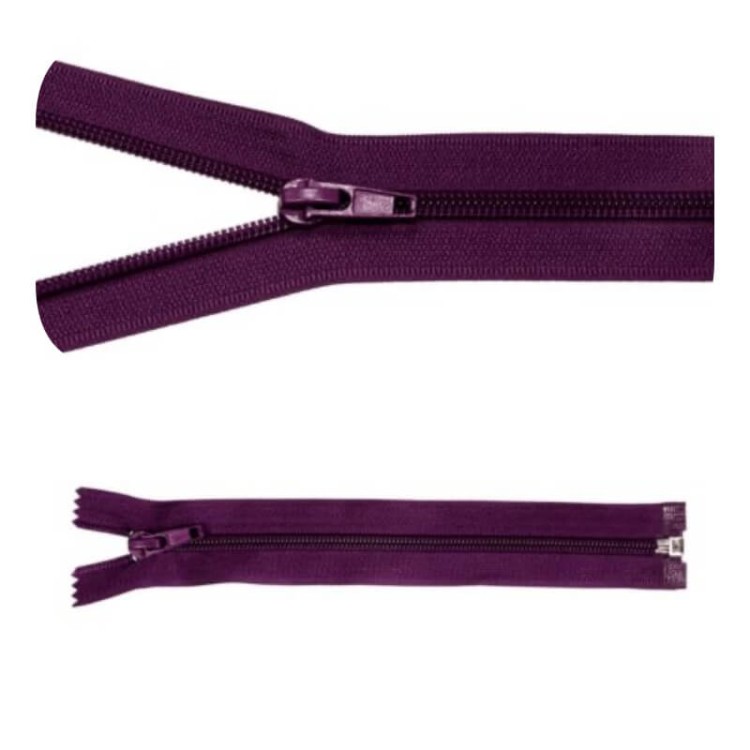 Zamek błyskawiczny #5 Rozdzielczy 25cm Ciemny Fiolet 5szt