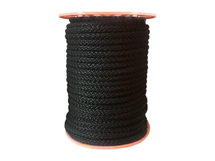 Sznur Lina 8mm Polipropylen Czarna 50mb