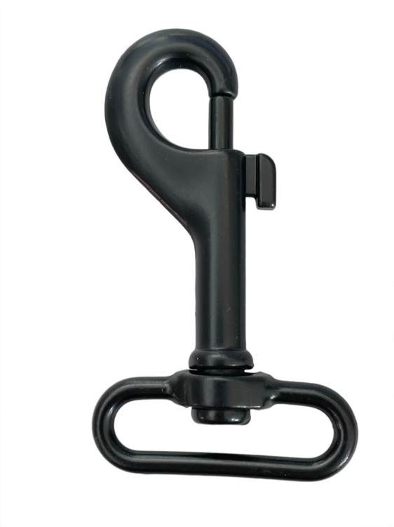 Karabinek 30x65mm karabińczyk Czarny Półmat Nierdzewny