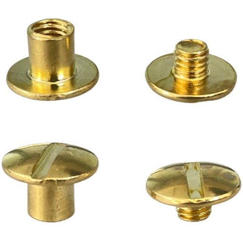 Nity skręcane Śrubka 8mm Złoty 5szt