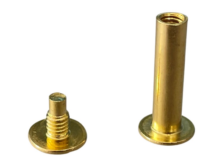 Nity skręcane Śrubka 20mm Złoty 5szt