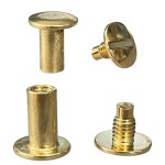 Kroucené nýty Šroub 15 mm zlato 5ks