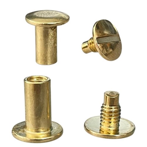 Nity skręcane Śrubka 15mm Złoty 5szt