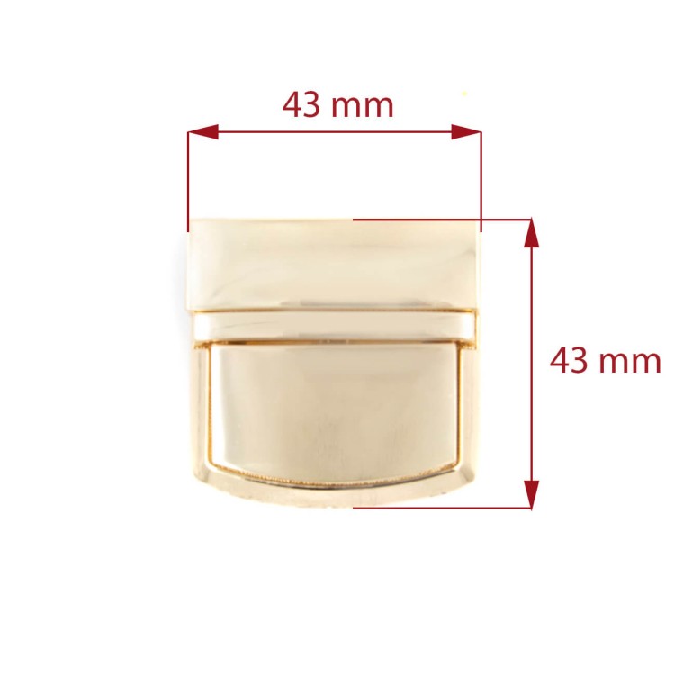 Zapięcie ZAMEK do teczki torebki 43x43mm