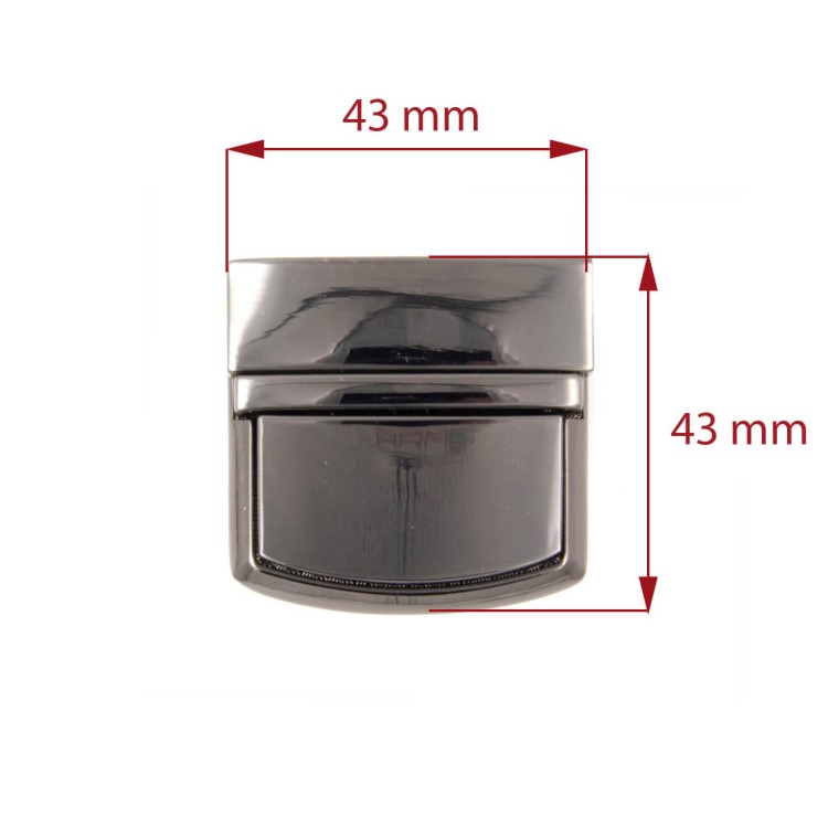 Zapięcie ZAMEK do teczki torebki 43x43mm