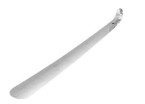 Kovová lžíce na boty, 42 cm, lesklá