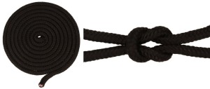 Pletené lano 8 mm, polypropylenové jádro, 25 m, černé