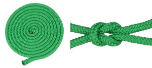 Pletené lano 8 mm, polypropylenové jádro, 25 m, zelené