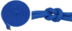 Pletené lano 8 mm, polypropylenové jádro, 25 m, modré