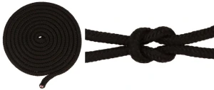 Pletené lano 5 mm, polypropylenové jádro, 25 m, černé